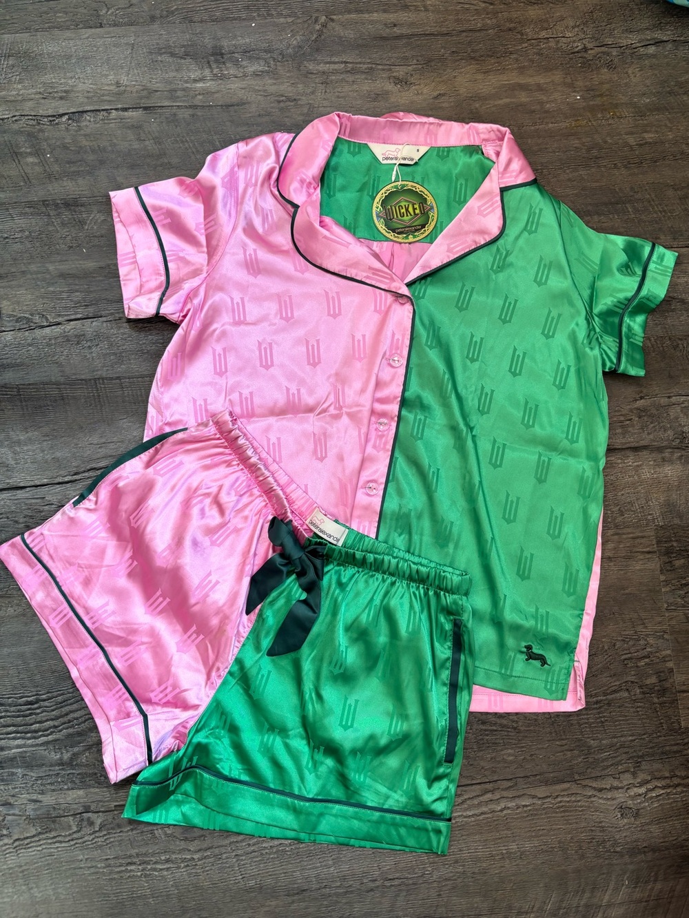 NEW IN BOX Wicked x Peter Alexander Satin Shortie Pyjamas